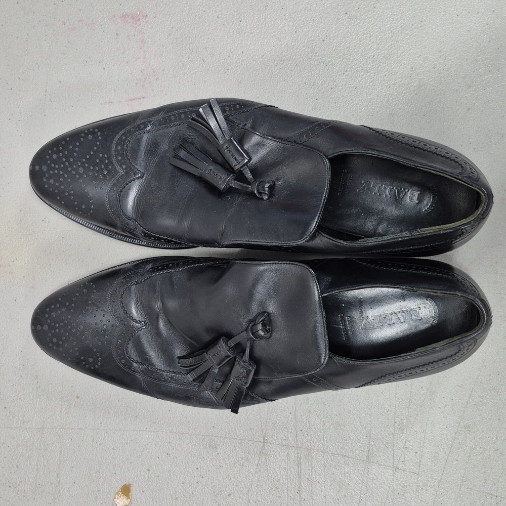 Bally Chamos Men sz 11D Blk Tassel Loafer 120-25